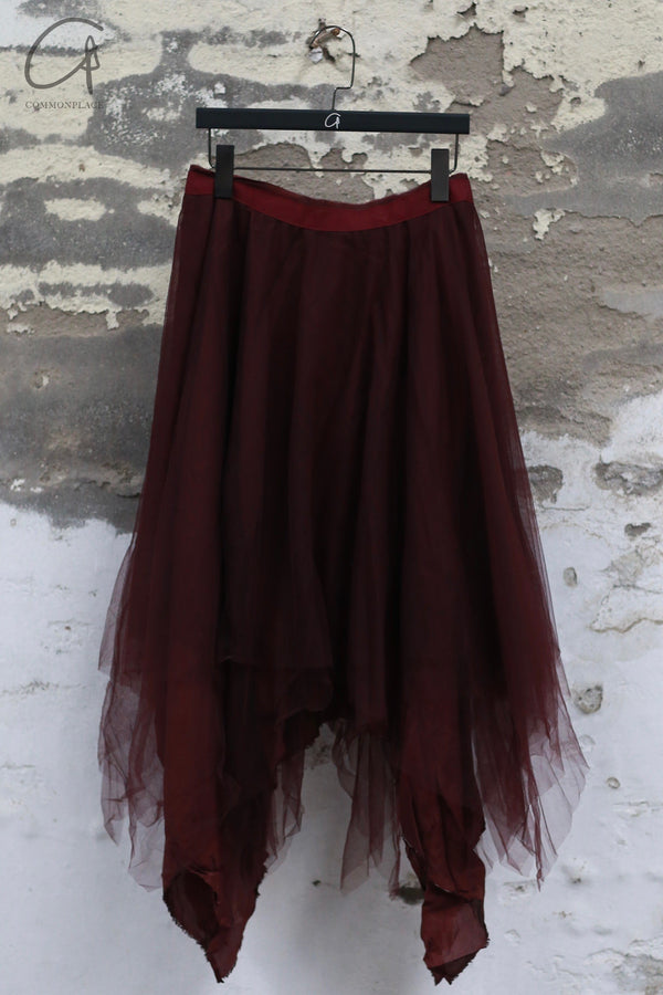 Marc Le Bihan 2590 Triple Tulle Silk Skirt Collection Handmade in France MLB-2590-AUBERGINE